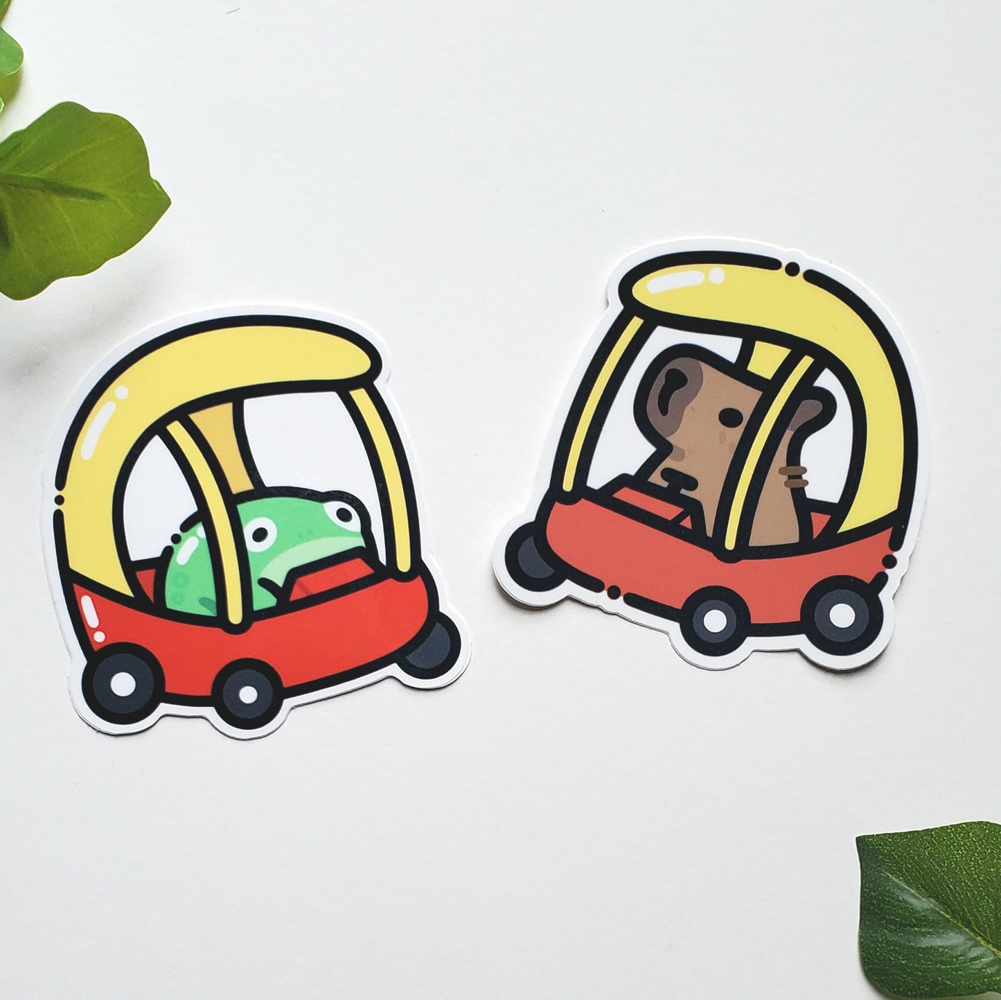 Frog & Capybara Car Sticker Bundle