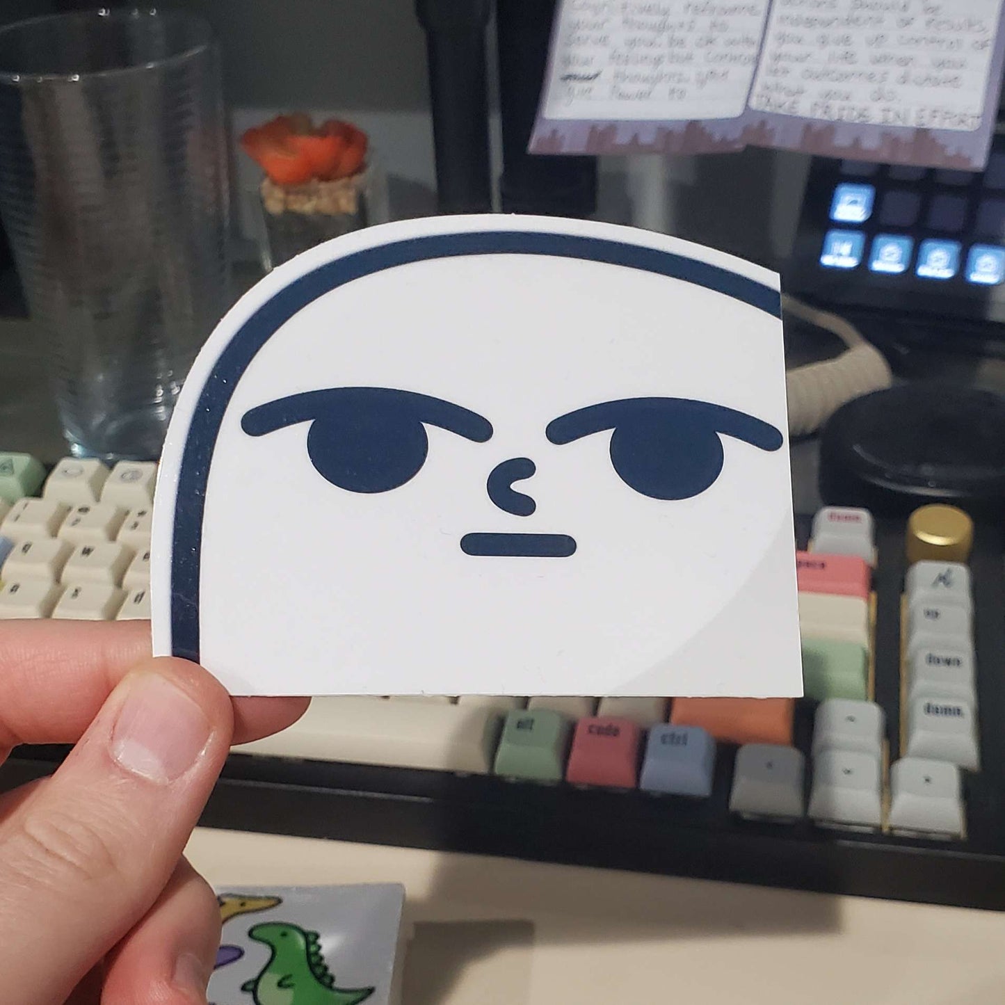 Disapproving Car Peeker Sticker