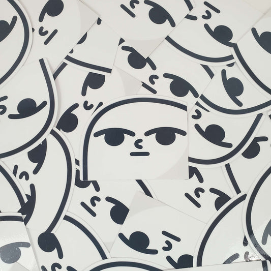 Disapproving Car Peeker Sticker