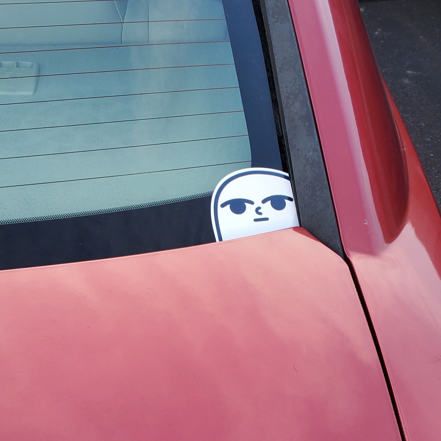 Disapproving Car Peeker Sticker