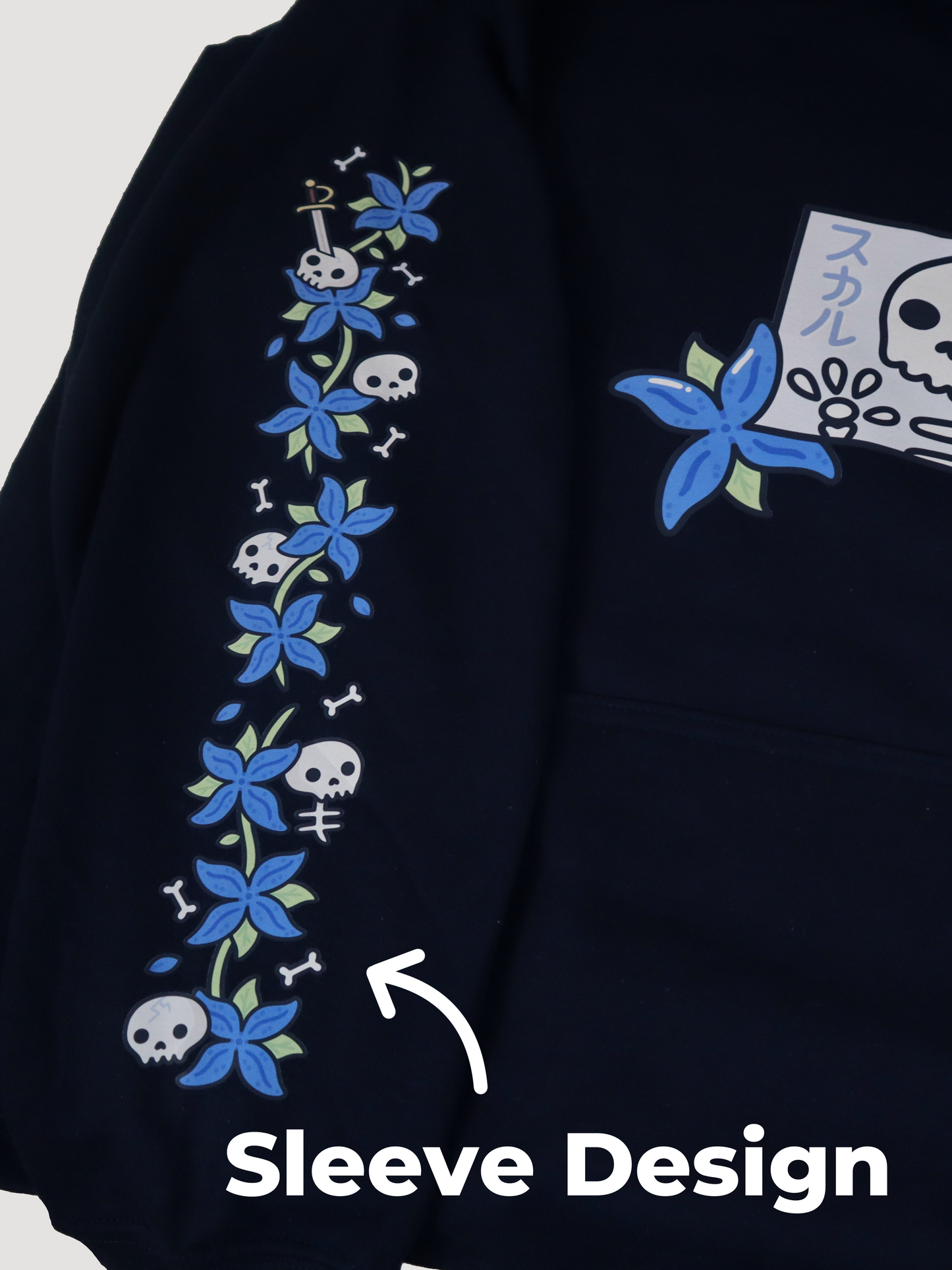 Skulls n' Hydrangeas Hoodie