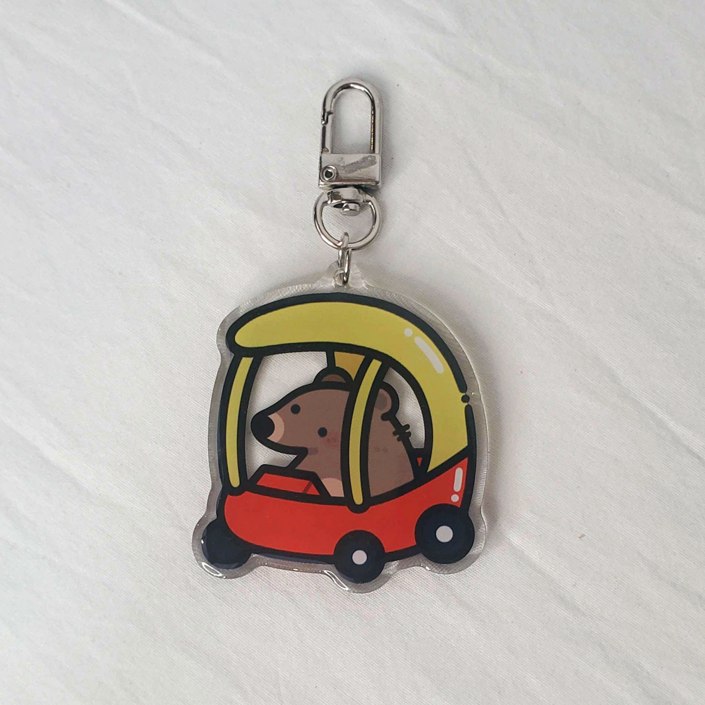 Bear Car Acrylic Charm
