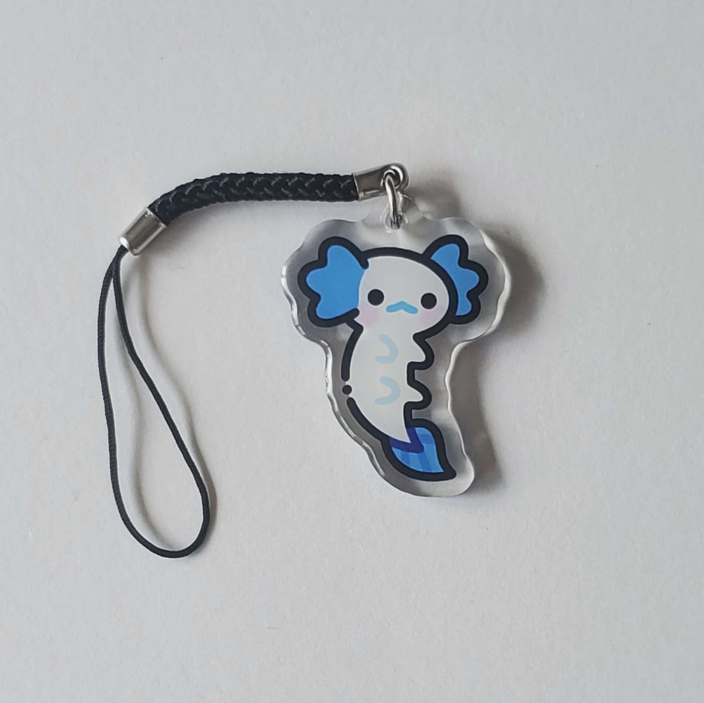 Blue Axolotl Double Sided Acrylic Charm