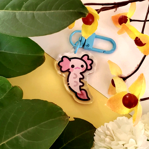 Axolotl'd Glitter Charm