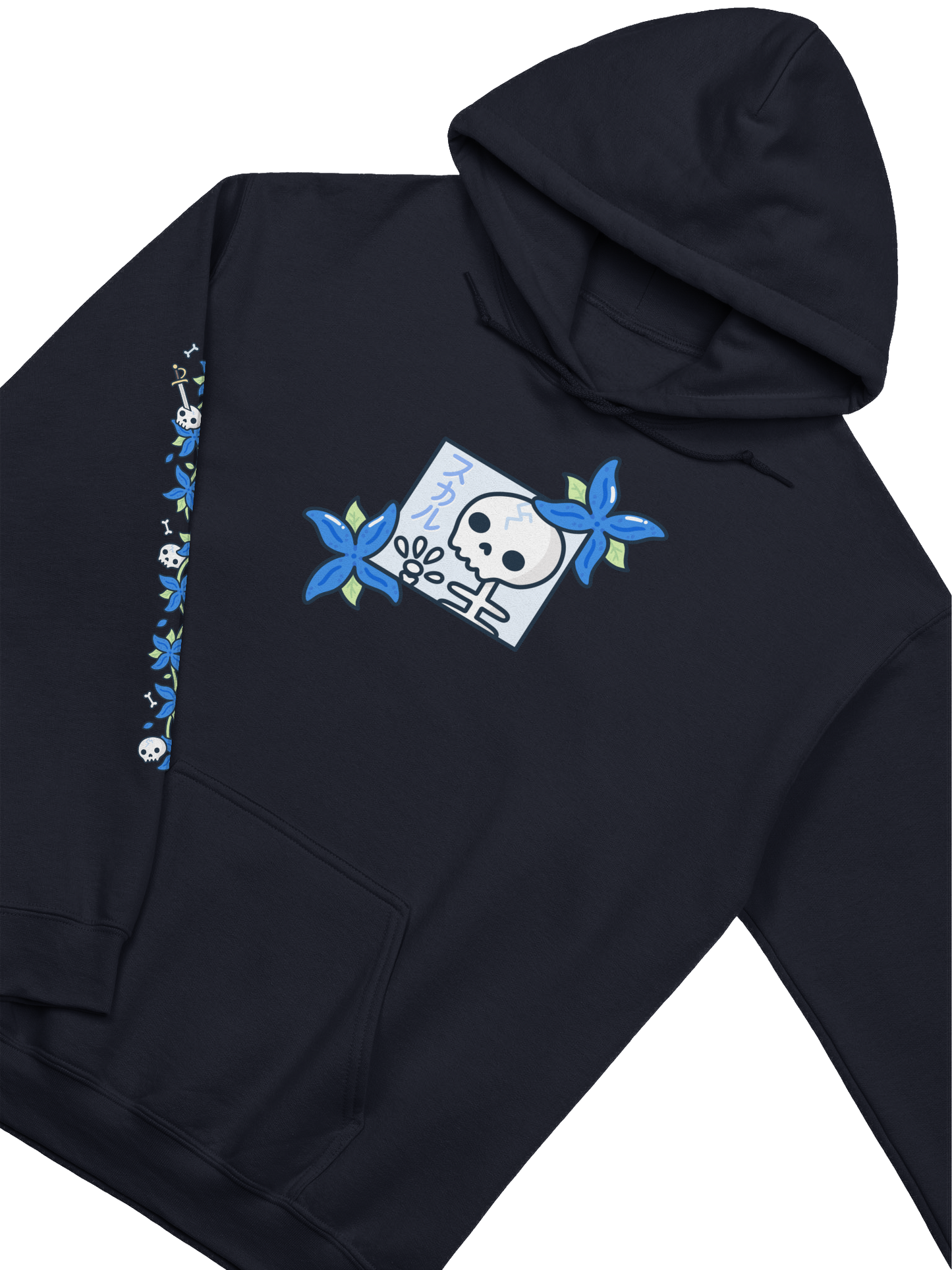 Skulls n' Hydrangeas Hoodie
