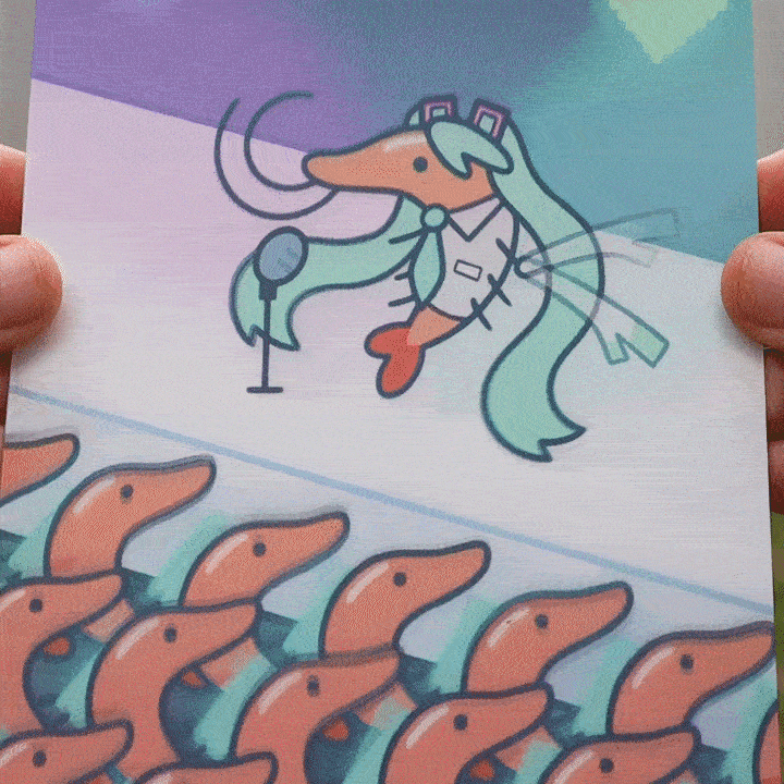 Miku Shrimp Lenticular Print