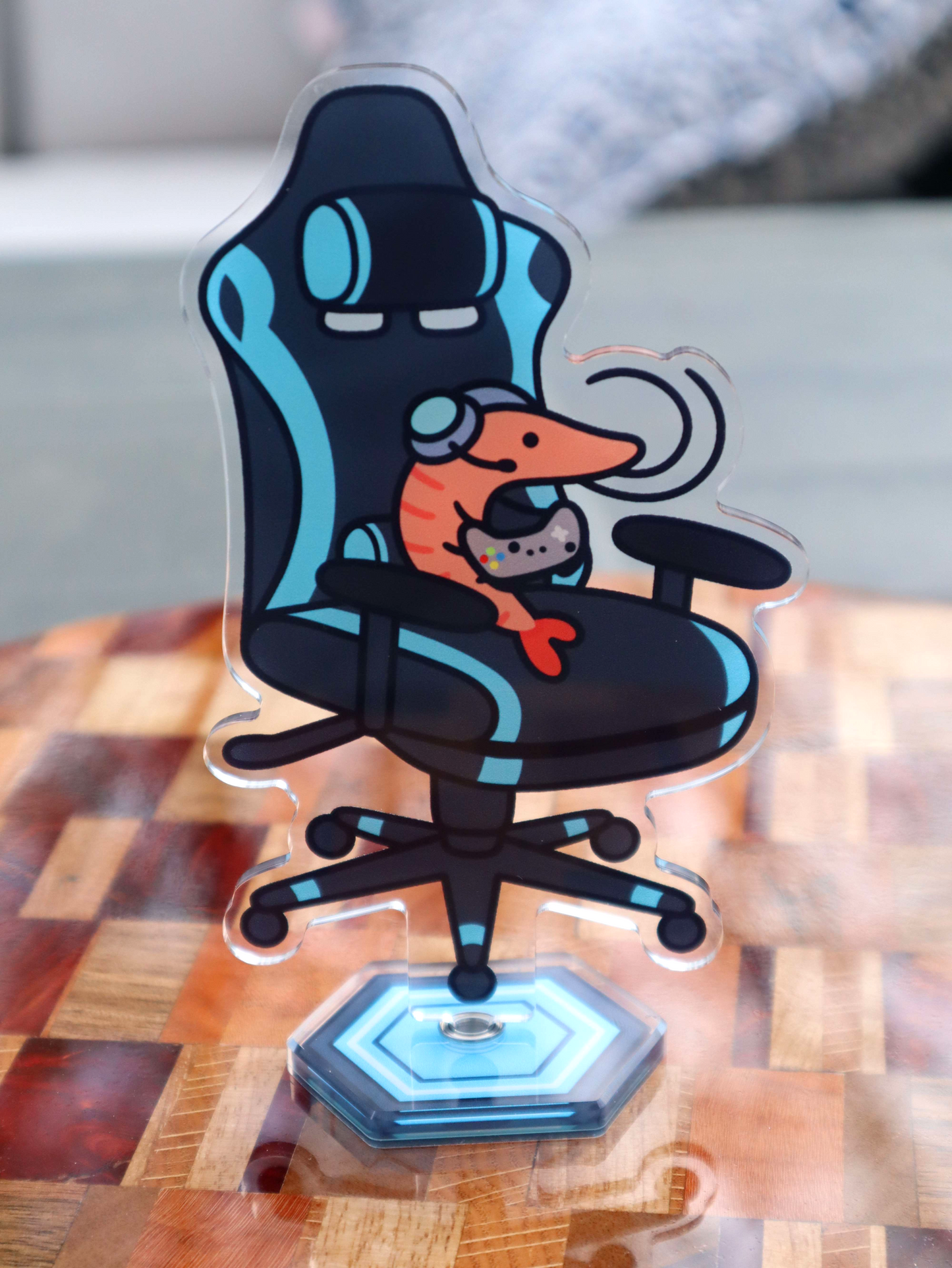 Gamer Shrimp Spinning Acrylic Stand