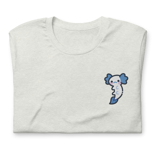 Blue Axolotl Embroidered T-Shirt