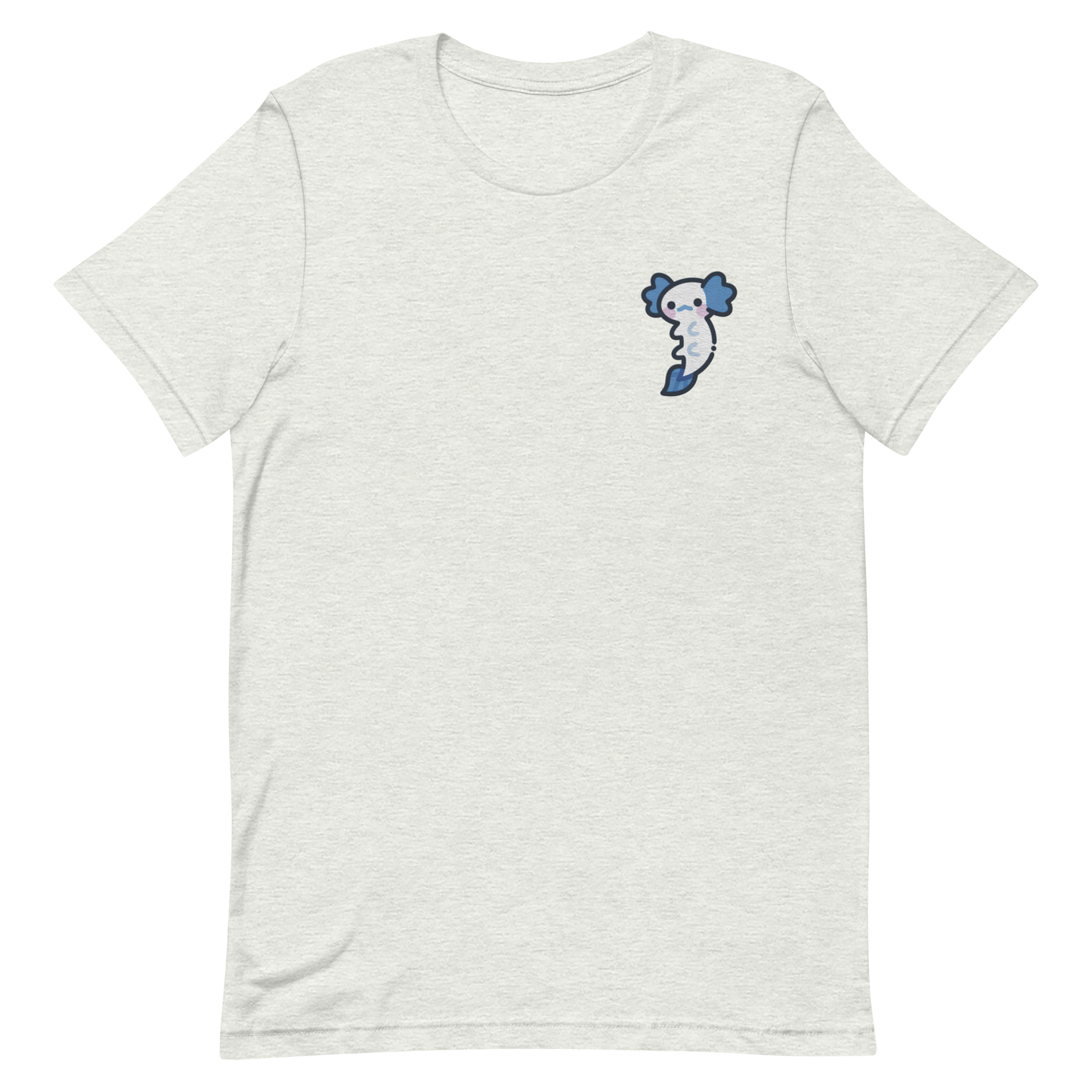 Blue Axolotl Embroidered T-Shirt