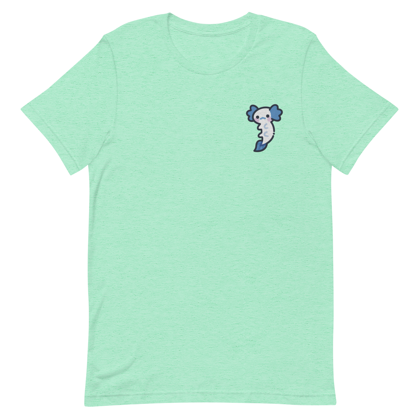 Blue Axolotl Embroidered T-Shirt
