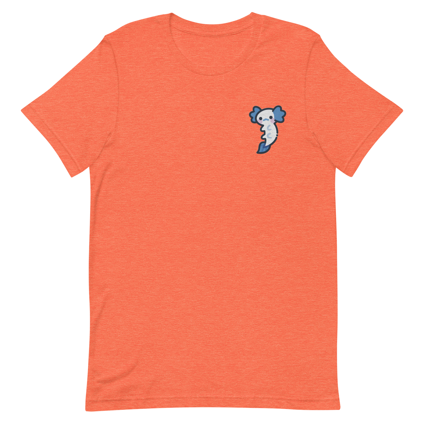 Blue Axolotl Embroidered T-Shirt