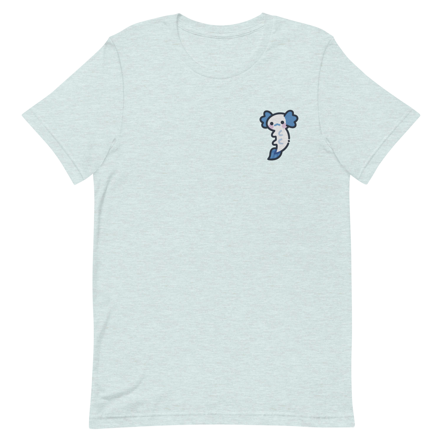 Blue Axolotl Embroidered T-Shirt
