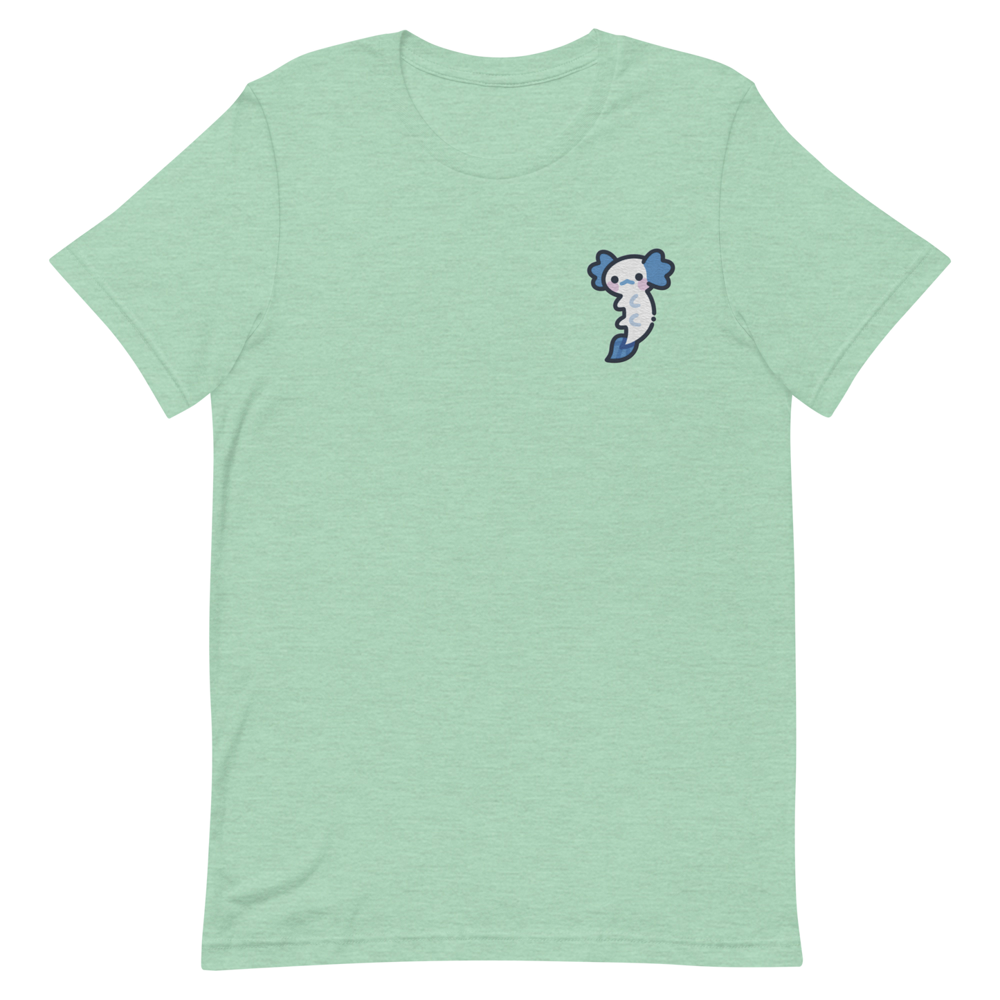 Blue Axolotl Embroidered T-Shirt