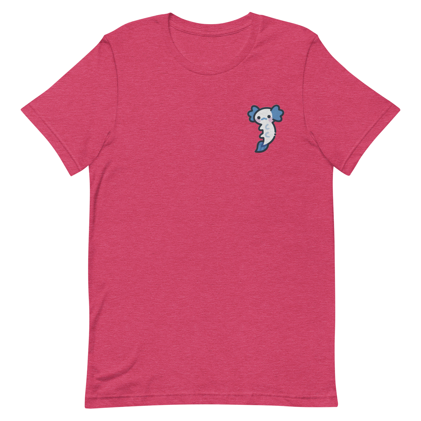 Blue Axolotl Embroidered T-Shirt