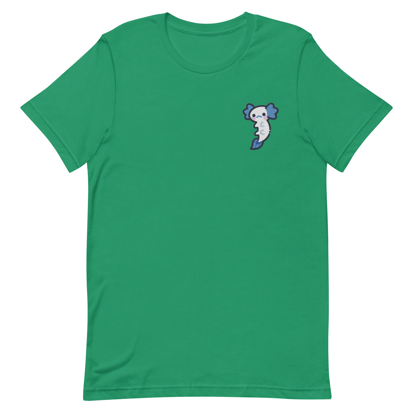 Blue Axolotl Embroidered T-Shirt