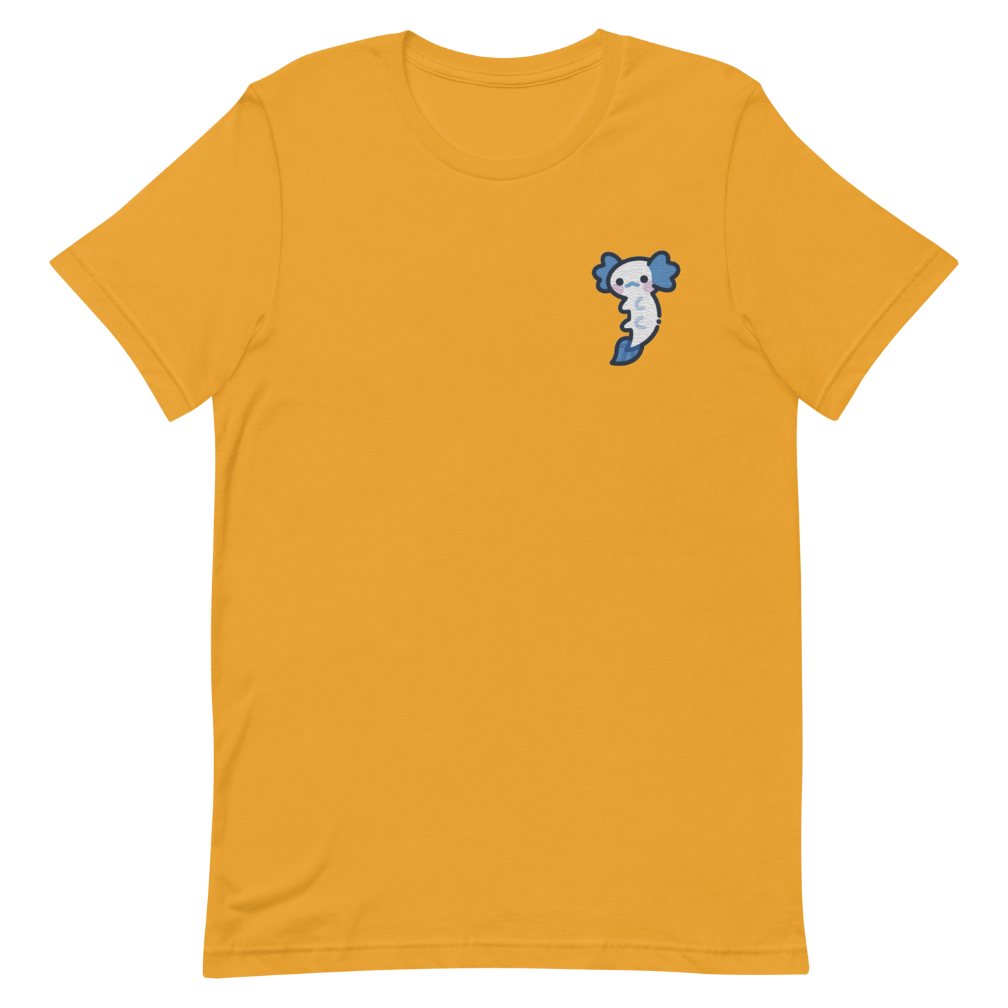 Blue Axolotl Embroidered T-Shirt