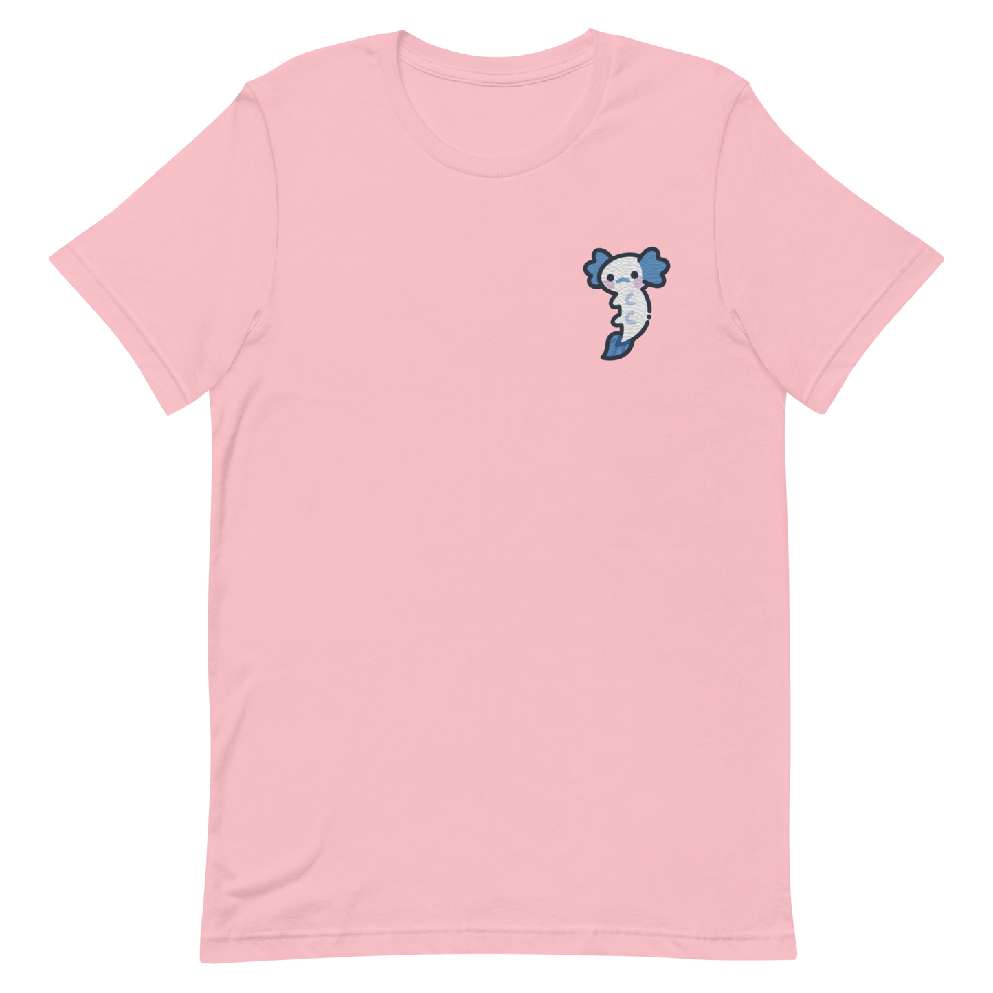 Blue Axolotl Embroidered T-Shirt