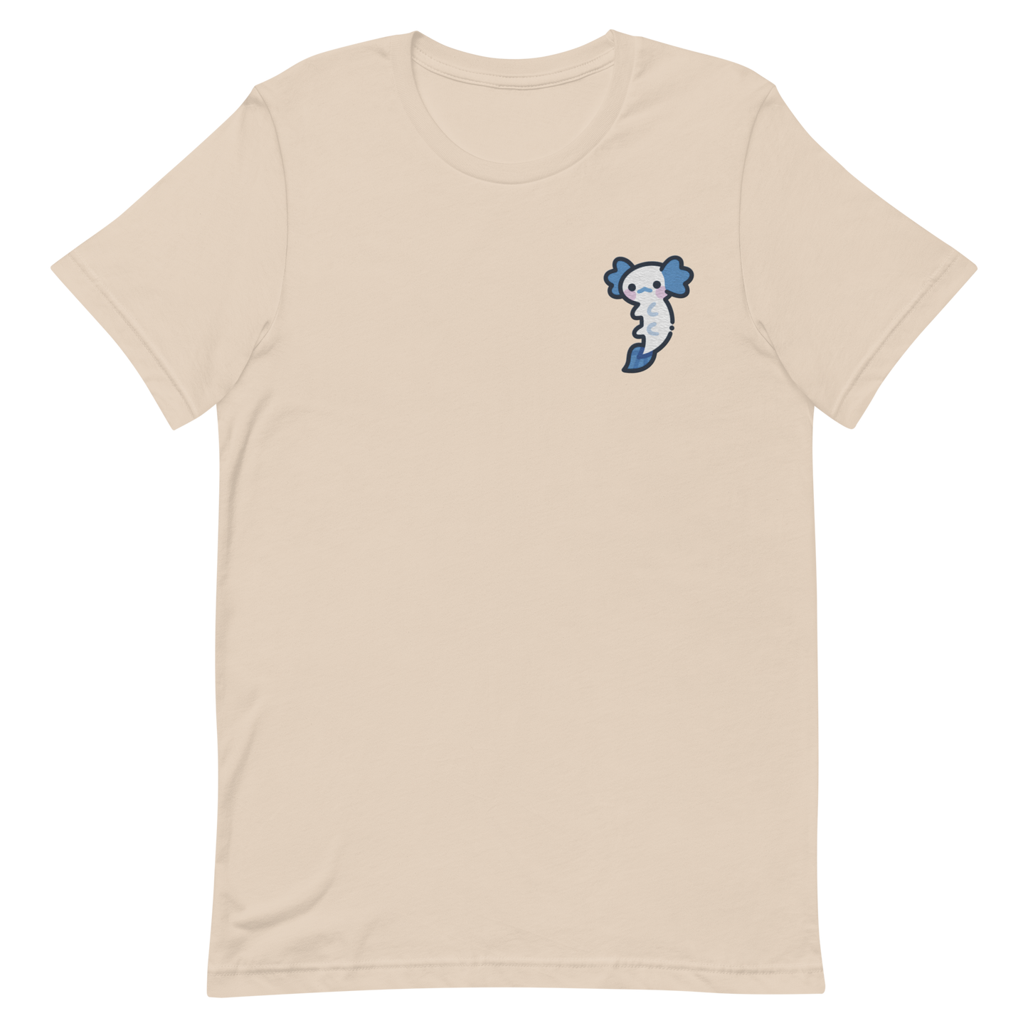 Blue Axolotl Embroidered T-Shirt