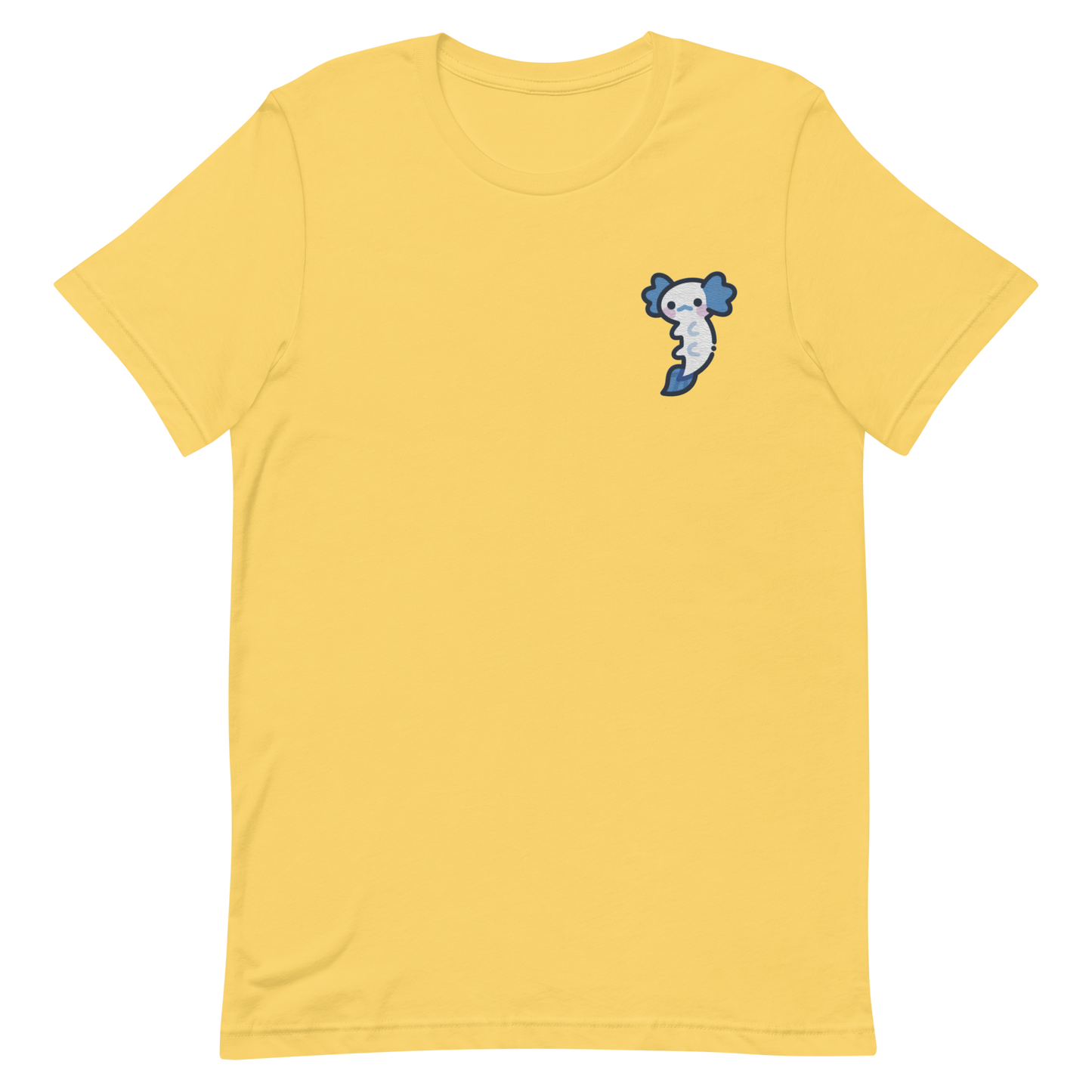 Blue Axolotl Embroidered T-Shirt
