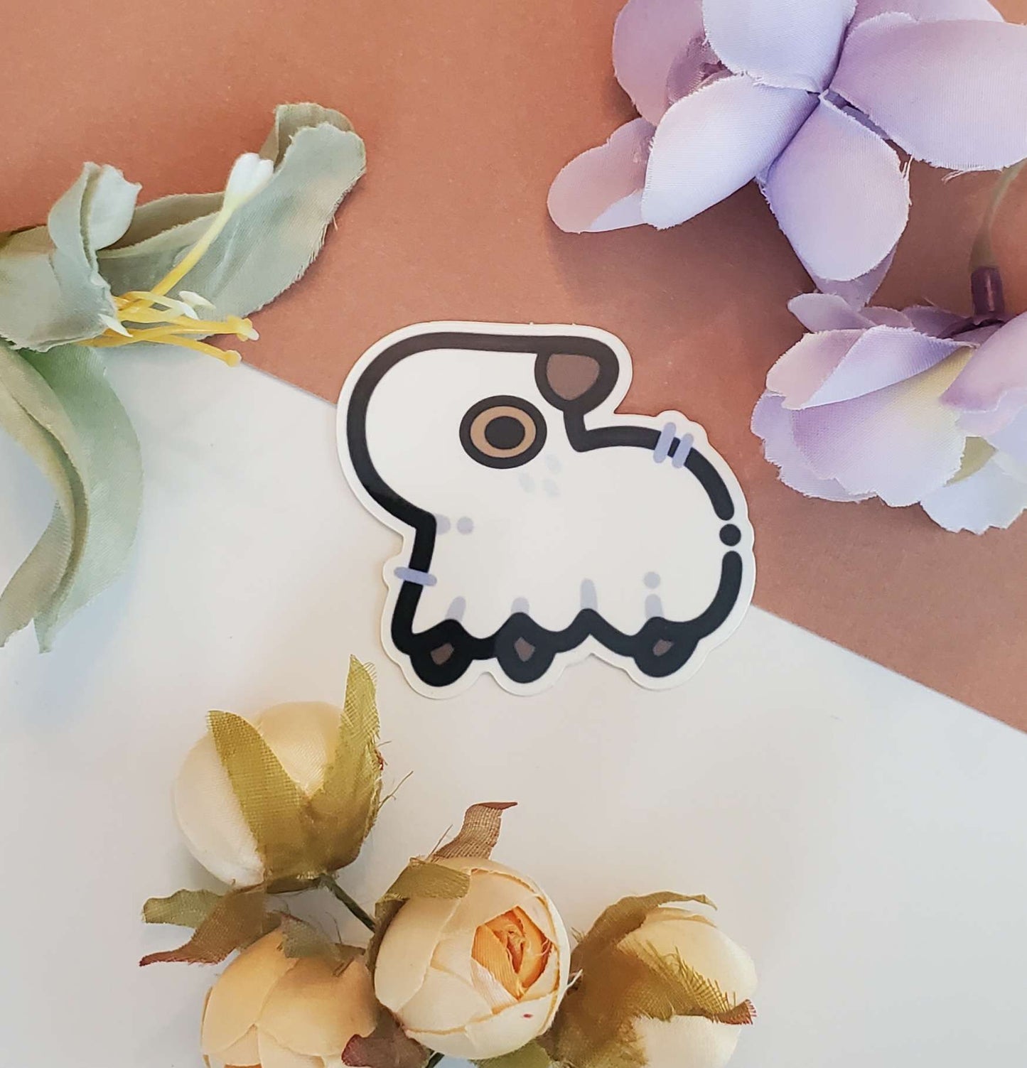 Capybara Ghost Sticker