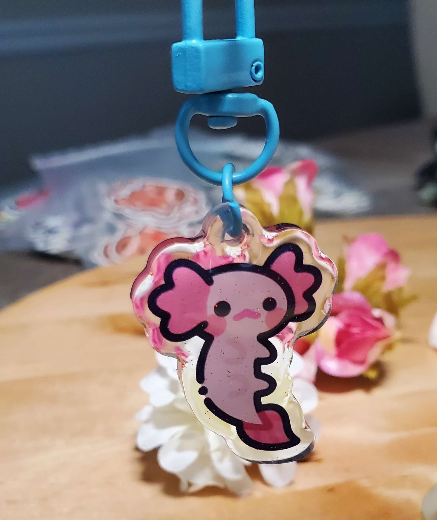Axolotl'd Glitter Charm