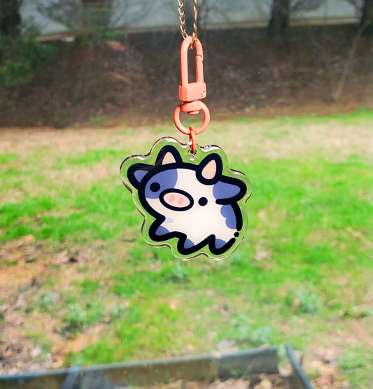 Cow Charm Keychain
