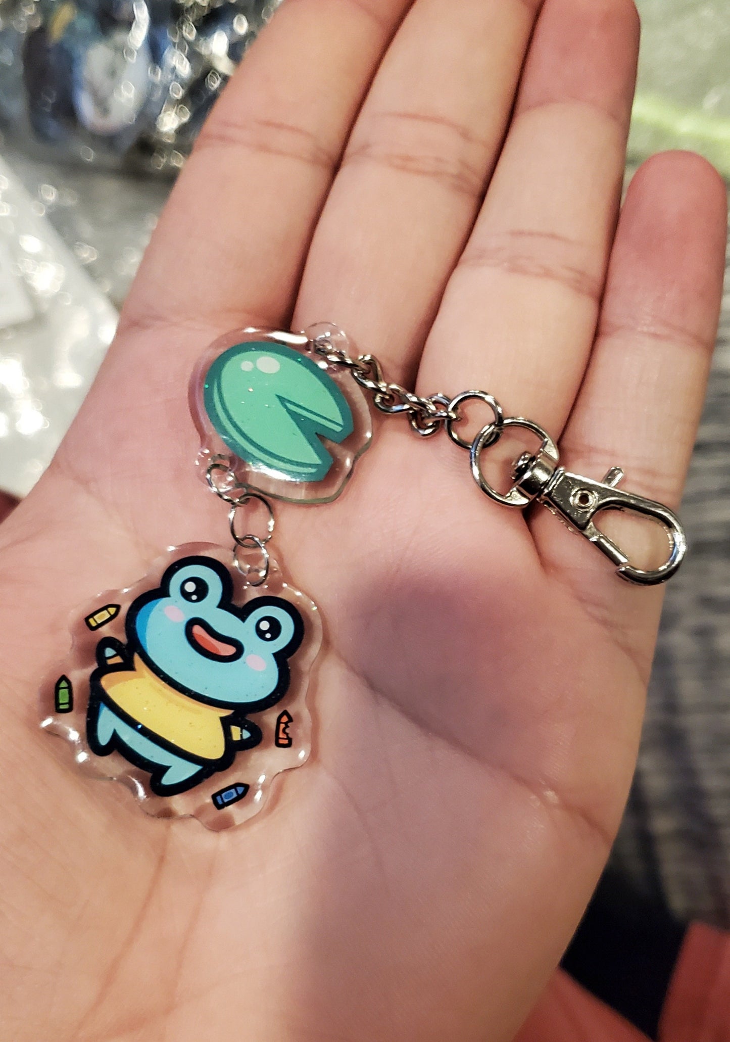 Frog Lily Pad Double Sided Charm