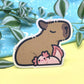 Capybara & Axolotl Nap Sticker