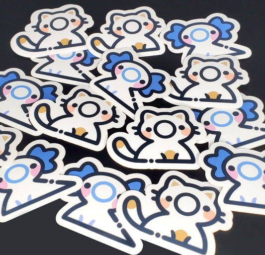 Cat & Axolotl Friend Stickers