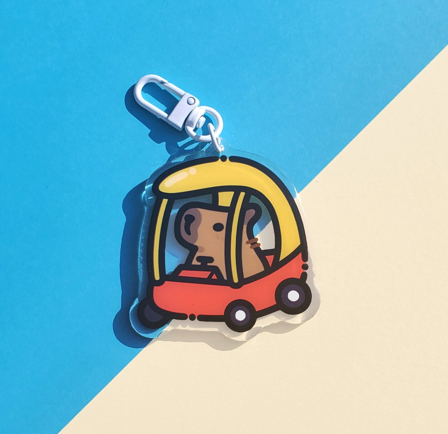 Capybara Car Double Sided Acrylic Charm