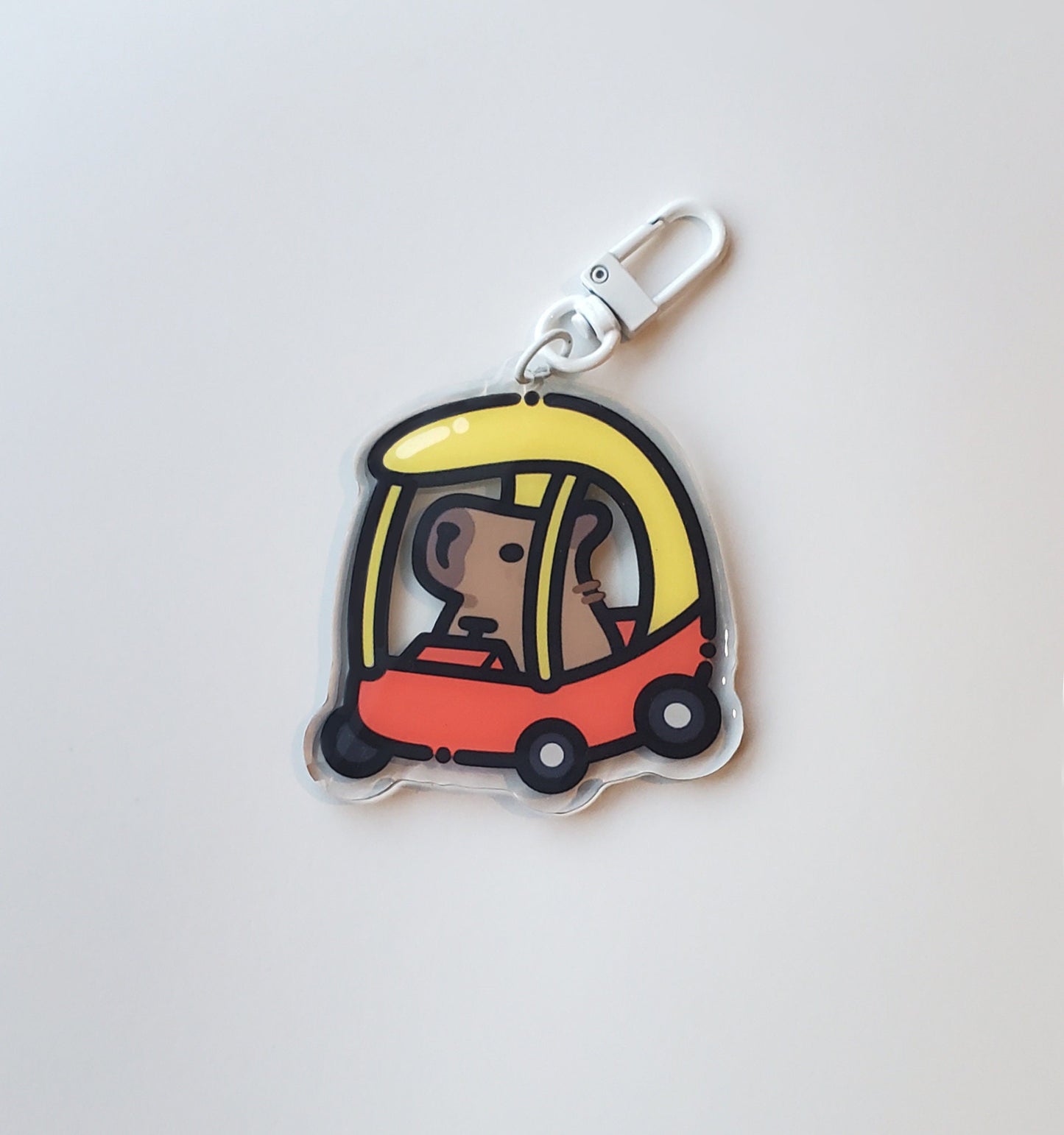 Capybara Car Double Sided Acrylic Charm