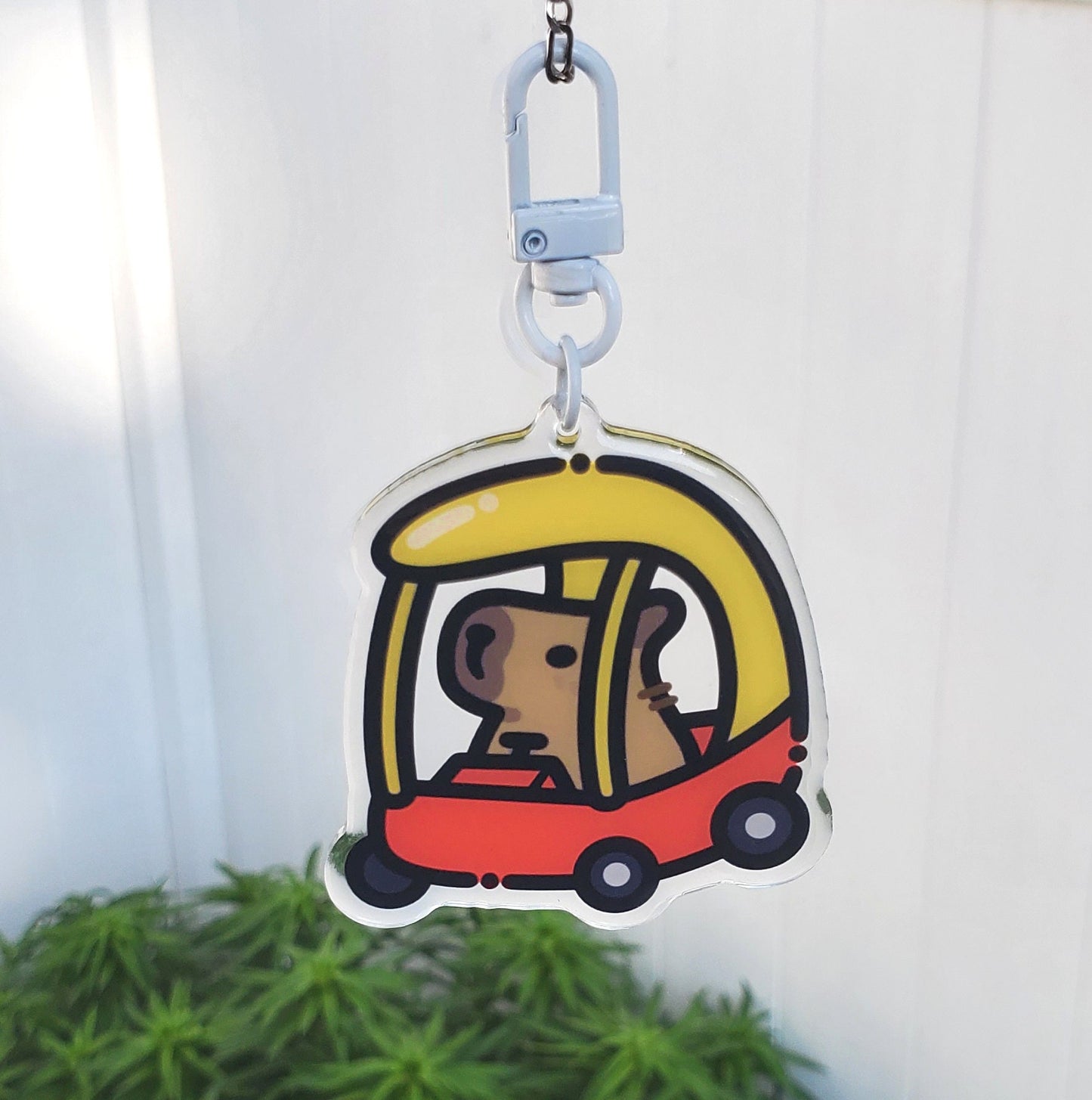 Capybara Car Double Sided Acrylic Charm