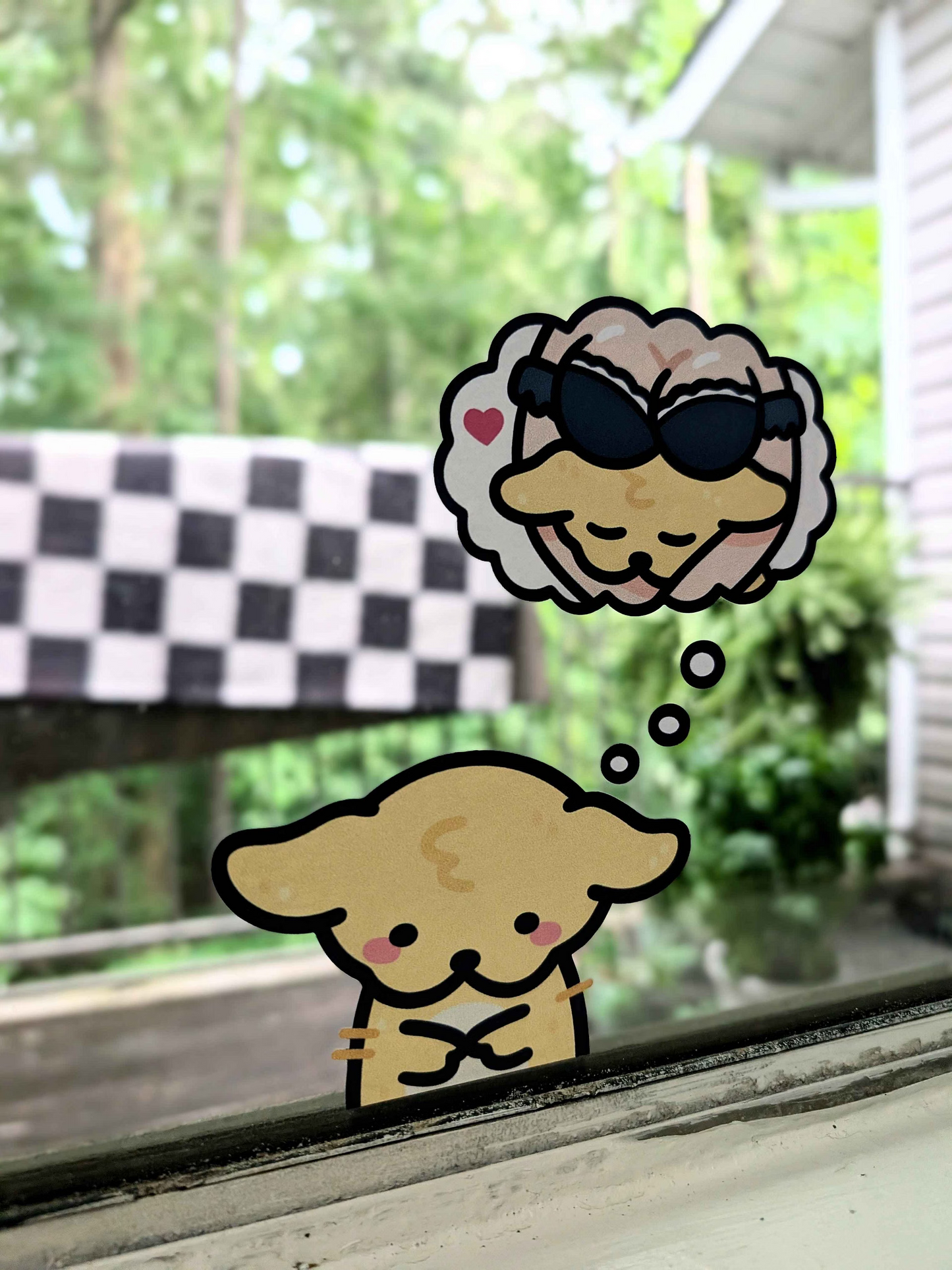 Suni Thinking LARGE Car Decal