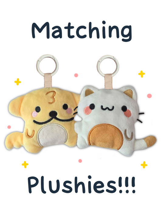 Suni & Luna Silly Matching Plushie Pendants (PRE-ORDER)