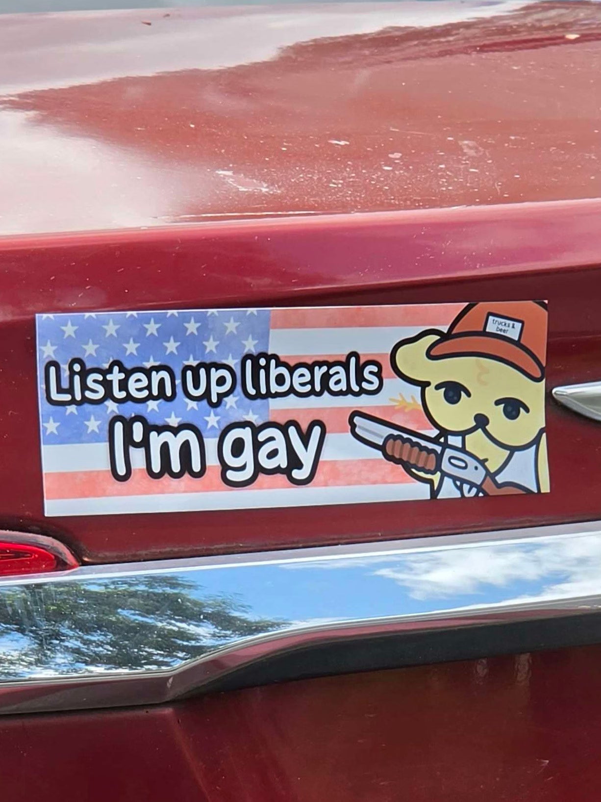 Listen, I'm Gay Bumper Magnet
