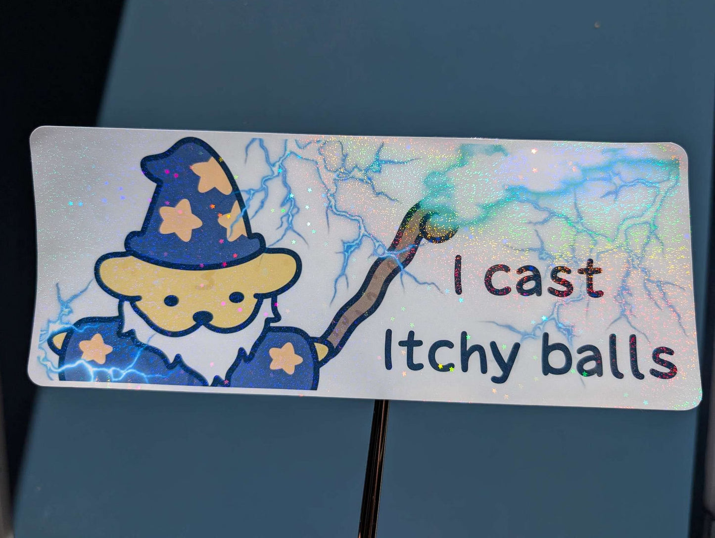 Wizard Suni ITCHY BALLS Bumper Sticker