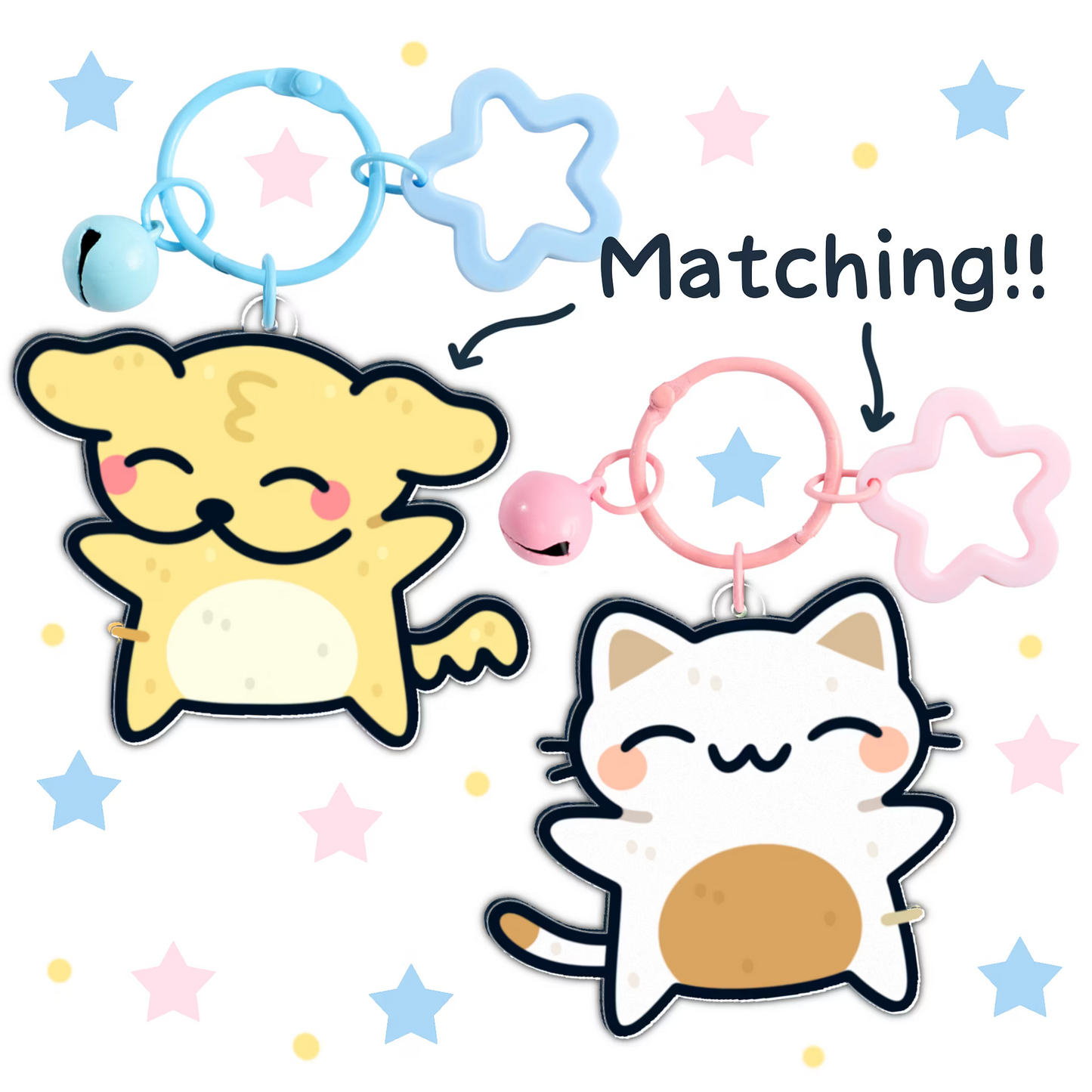 Suni & Luna YIPPIE Matching Keychains