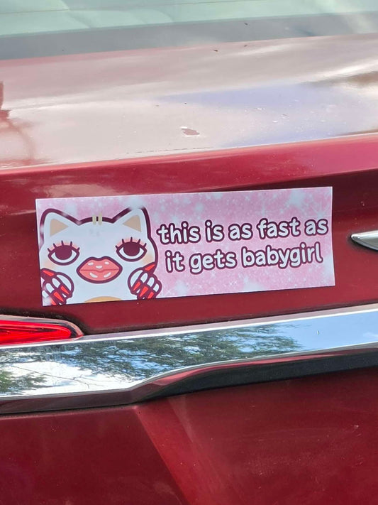 Baby Girl Bumper Magnet