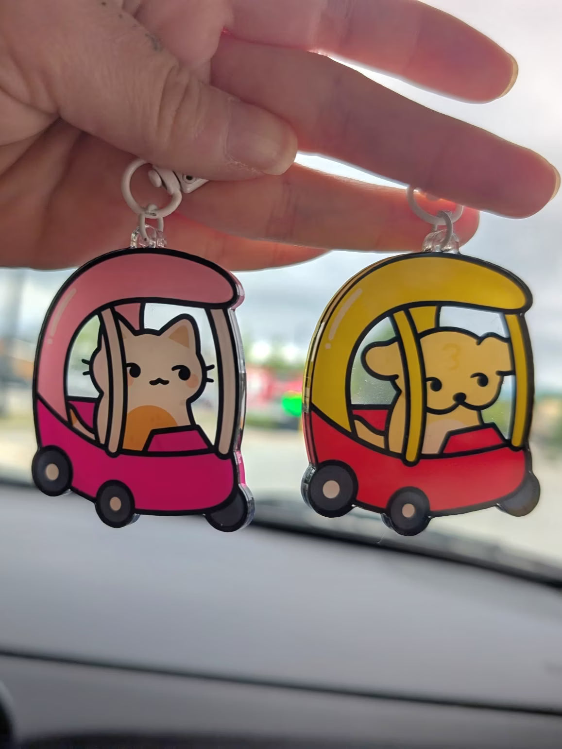 Suni & Luna Car Matching Keychains