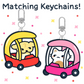 Suni & Luna Car Matching Keychains