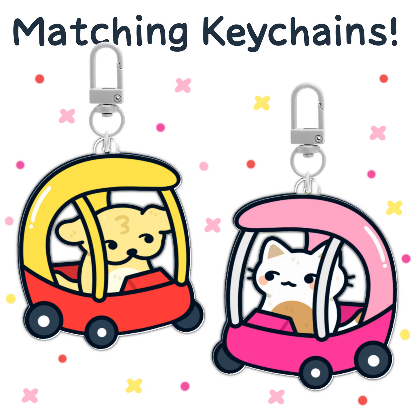 Suni & Luna Car Matching Keychains