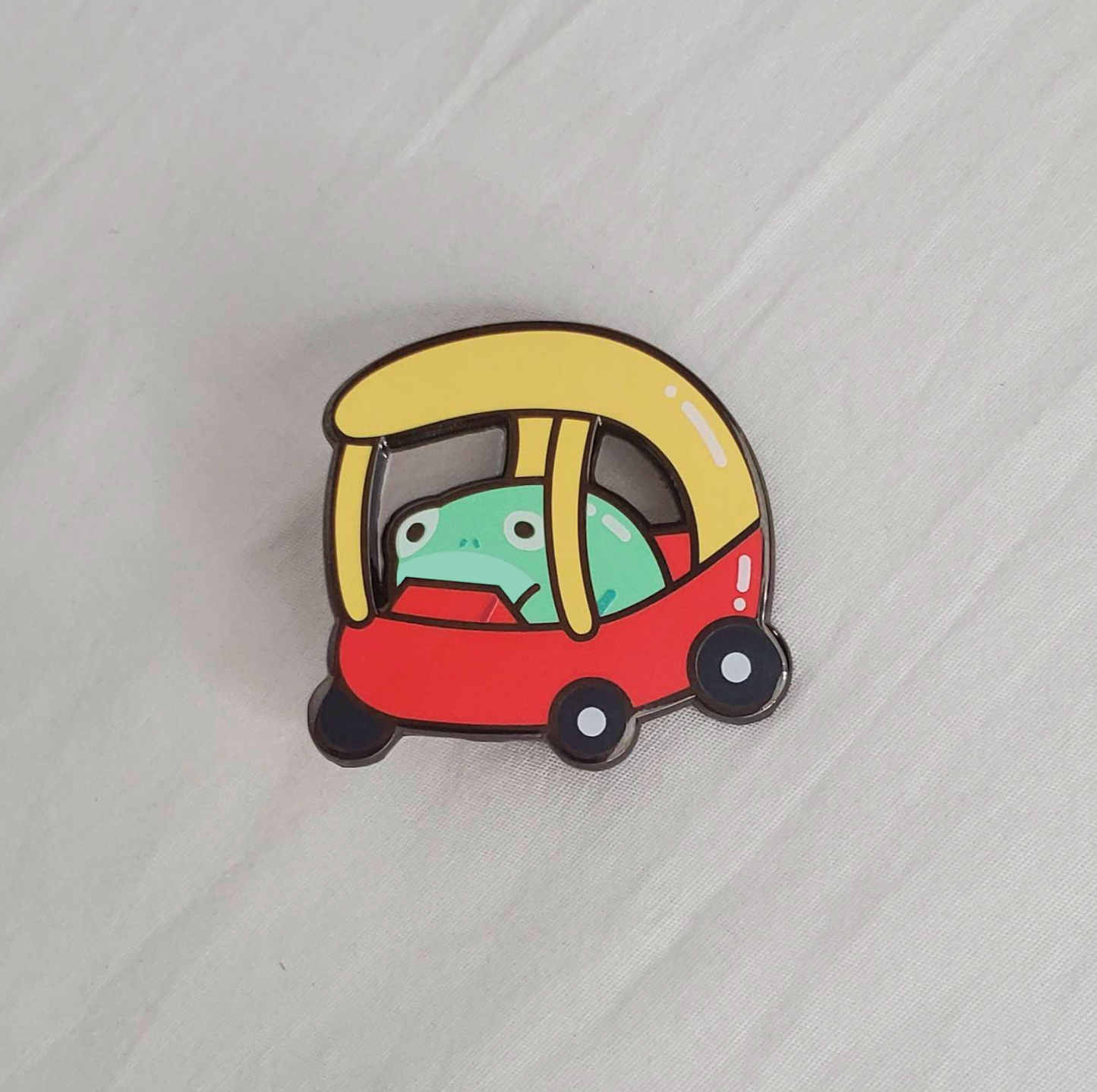 Froggy Car Enamel & Epoxy Pin