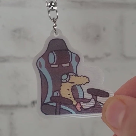 Cooked Shrimp Lenticular Keychain