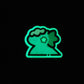 Zombie Axolotl Glow in the Dark Sticker