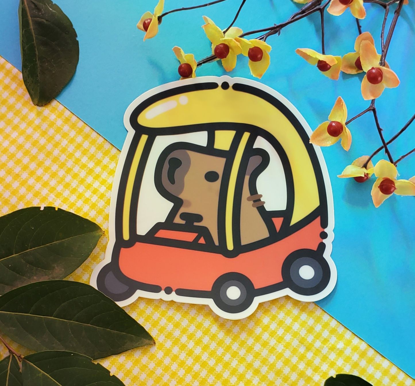 LARGE Capybara Car Clear Sticker